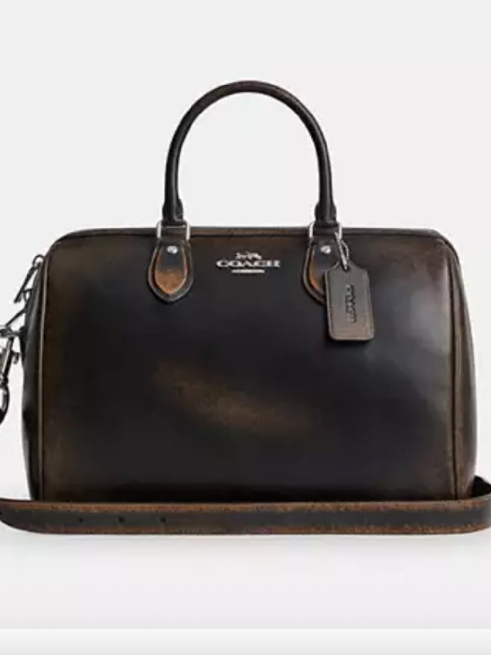 Rowan Large Satchel Bag In Loved Leather